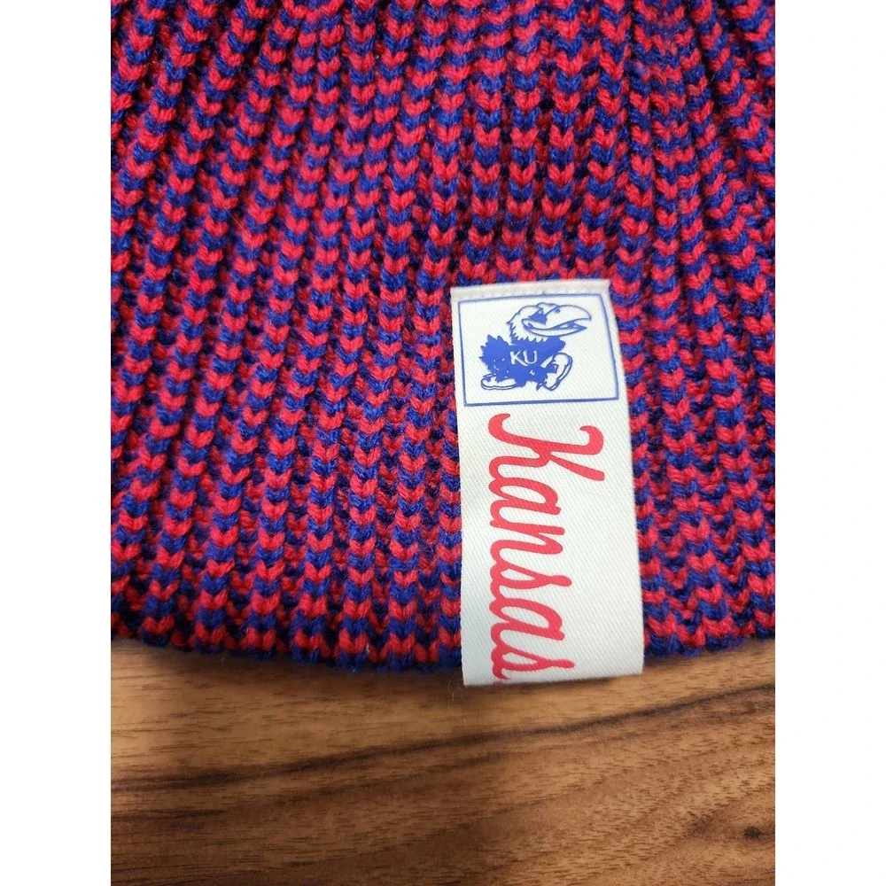 47 Brand Beanie Women OS Red Blue NWOT Kansas Jayhawks KU Stocking Cap